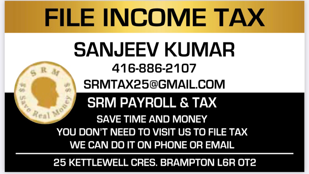 SRM PAYROLL AND TAX | 25 Kettlewell Crescent, Brampton, ON L6R 0T2, Canada | Phone: (416) 886-2107