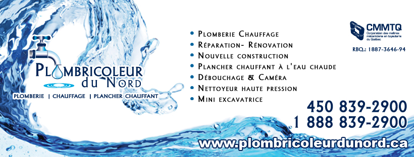 Plombricoleur du Nord | 2908 Montée Hamilton, Sainte-Julienne, QC J0K 2T0, Canada | Phone: (450) 839-2900