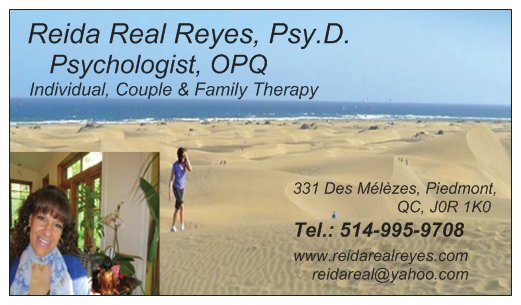 Reida Real Reyes, Psy.D. Psychologue OPQ | 331 Chemin des Mélèzes, Piedmont, QC J0R 1K0, Canada | Phone: (514) 995-9708