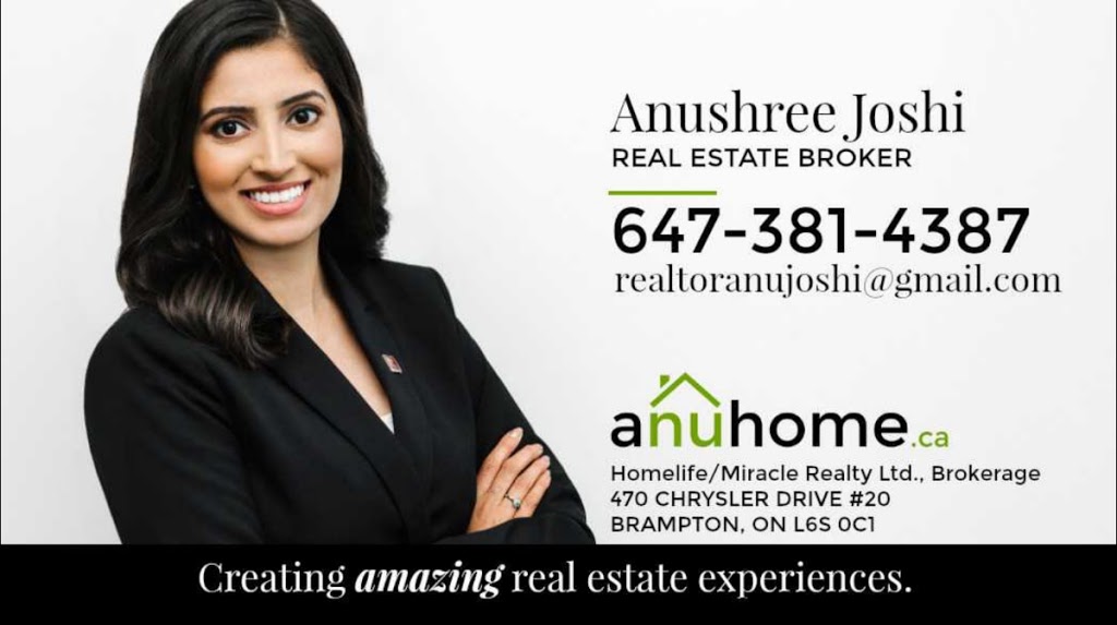 Anu Joshi Realty | 470 Chrysler Dr, Brampton, ON L6S 2M3, Canada | Phone: (647) 381-4387