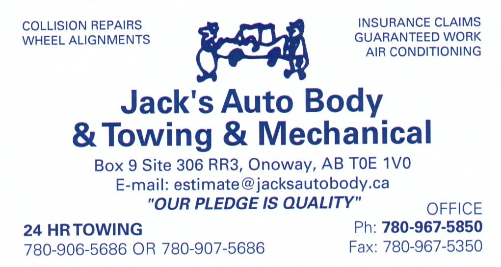 CARSTAR Onoway (Jacks Auto Body & 24 Hour Towing) | 2517 Highway 633, Onoway, AB T0E 1V0, Canada | Phone: (780) 967-5850