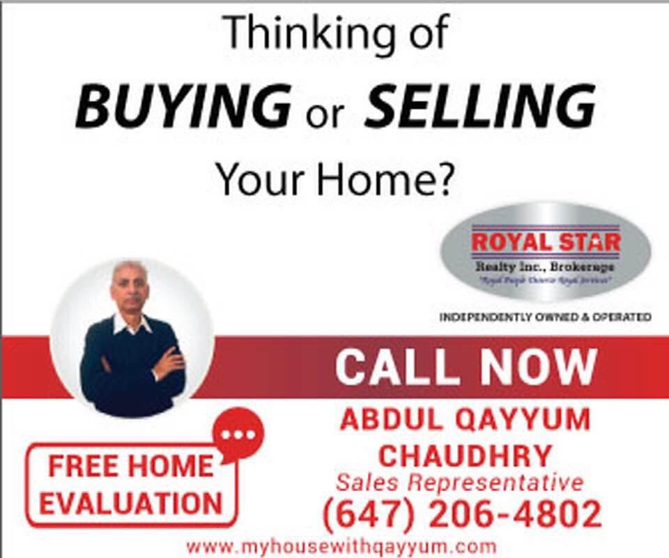 Abdul Qayyum Chaudhry Real Estate Agent | 170 Steelwell Rd unit 200, Brampton, ON L6T 5T3, Canada | Phone: (647) 206-4802