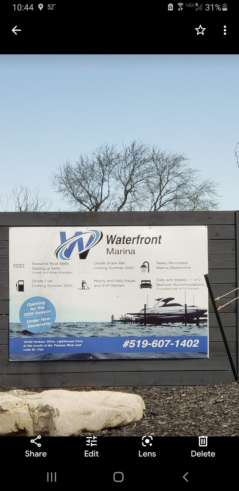Waterfront Marina | 19150 Harbour Dr, Tilbury, ON N0P 2L0, Canada | Phone: (519) 607-1402