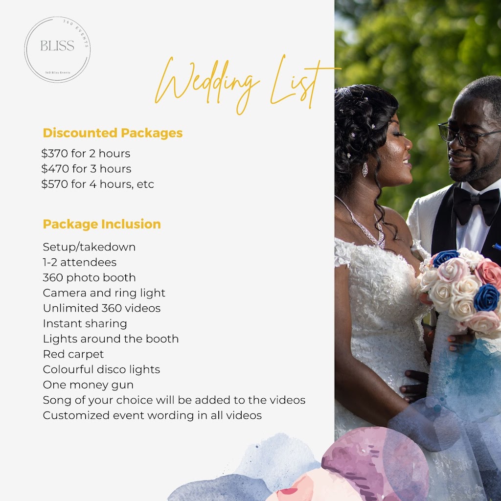 360 Bliss Events | 45 Yorkland Blvd, Brampton, ON L6P 4B4, Canada | Phone: (416) 317-2688