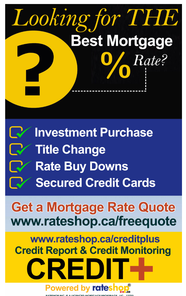 RateShop.ca - Compare Canadas Lowest Mortgage Rates, Credit Car | 1200 Derry Rd E # 6, Mississauga, ON L5T 1B6, Canada | Phone: (416) 827-2626