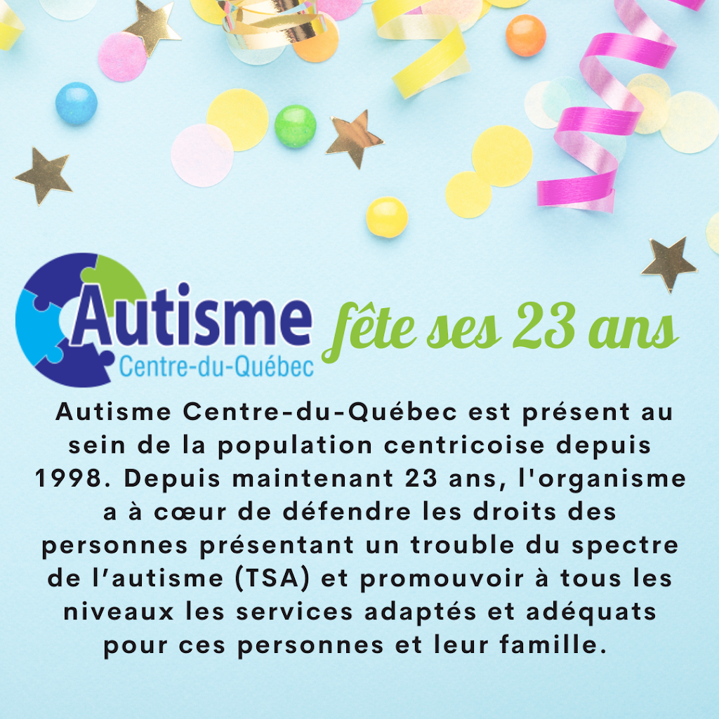 Autisme Centre-du-Québec | 771 Blvd. des Bois Francs S, Victoriaville, QC G6P 5W3, Canada | Phone: (844) 383-6373