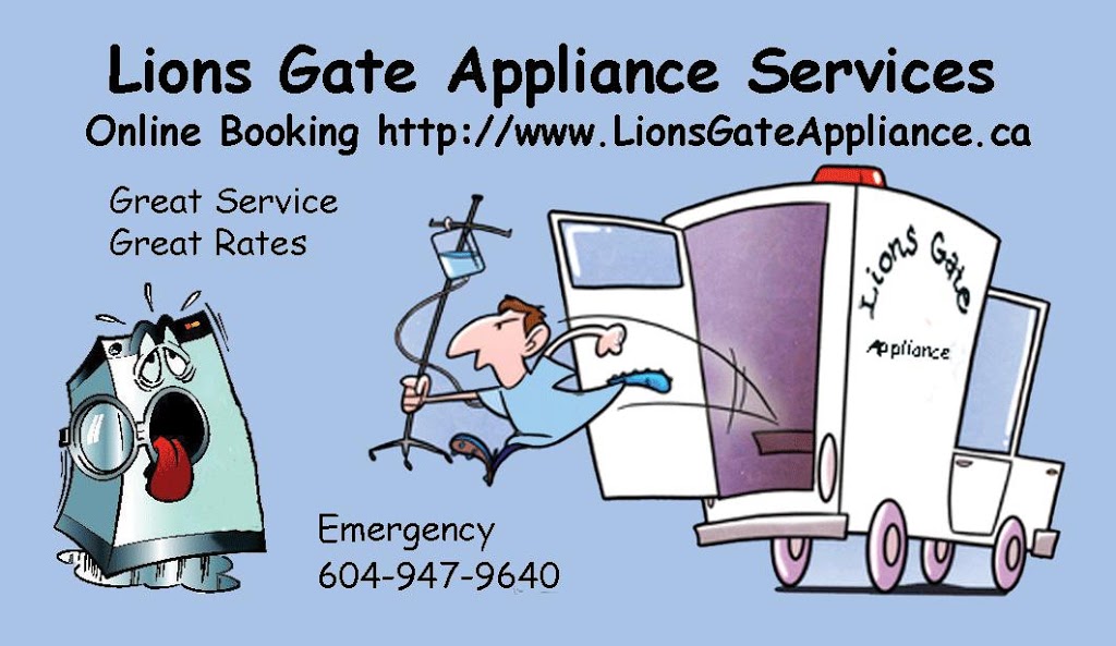 Lions Gate Appliance Services | 1285 Adams Rd, Bowen Island, BC V0N 1G2, Canada | Phone: (604) 947-9640