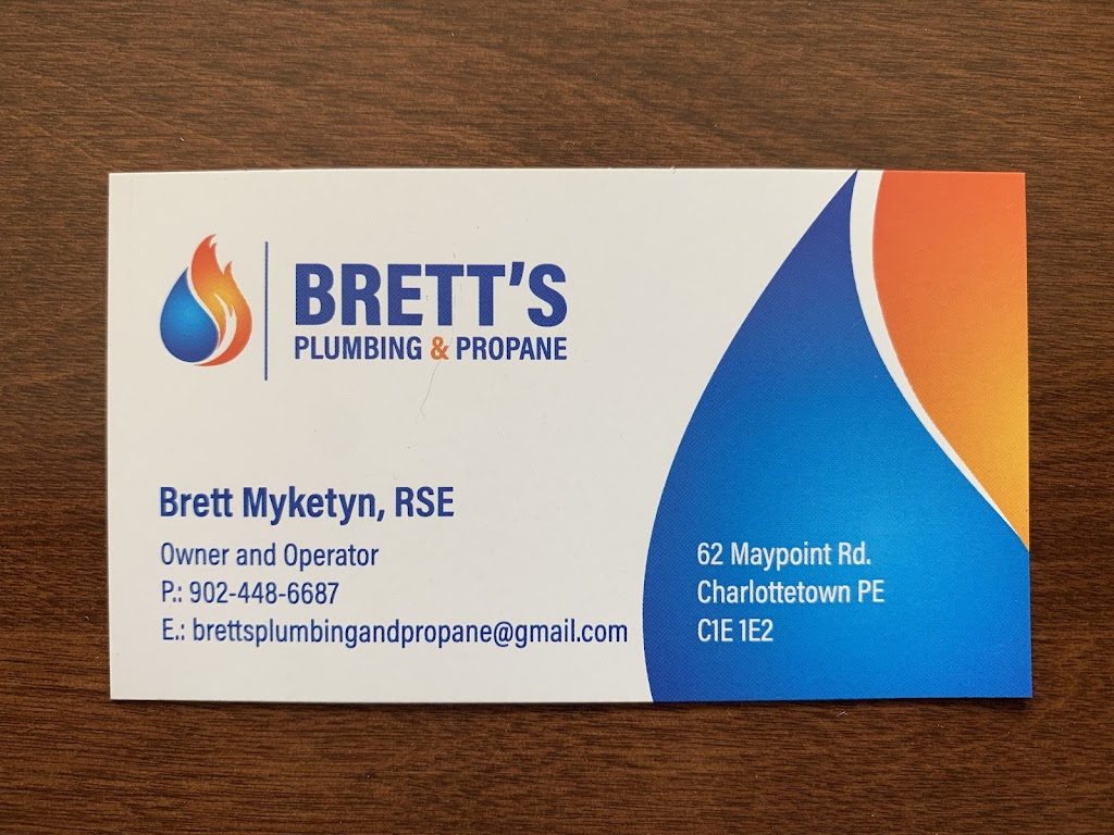 Bretts Plumbing and Propane | 62 Maypoint Rd, Charlottetown, PE C1E 1E2, Canada | Phone: (902) 448-6687