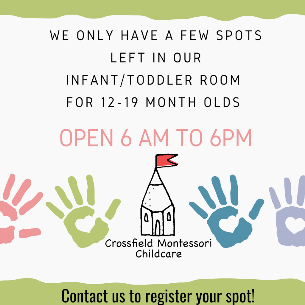 Crossfield Montessori Childcare Ltd. | 901 Mountain Ave, Crossfield, AB T0M 0S0, Canada | Phone: (403) 946-0222