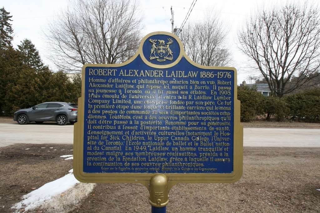 Historical Plaque - Robert Alexander Laidlaw 1886-1976 | 12 Turner St, Roches Point, ON L0E 1P0, Canada | Phone: (416) 325-5000