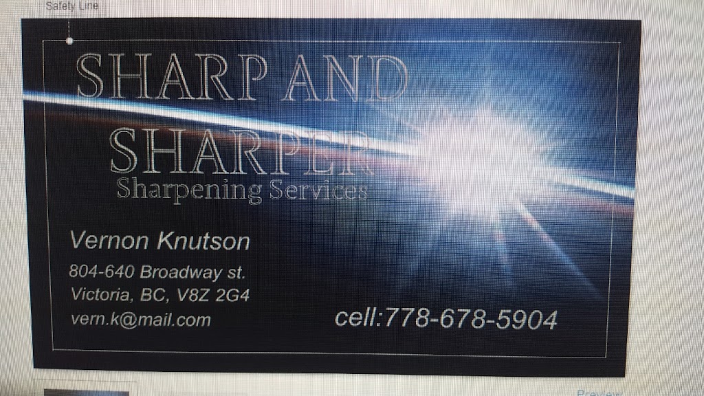 Sharp and Sharper Sharpening Services | 640 Broadway St #804, Victoria, BC V8Z 2G4, Canada | Phone: (778) 678-5904