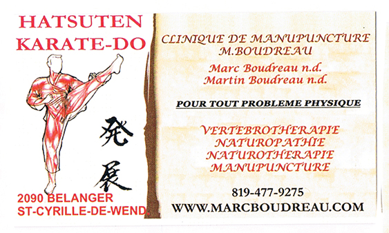 Academie Des Arts Japonais M.Boudreau | 2090 Rue Bélanger, Saint-Cyrille-de-Wendover, QC J1Z 1K3, Canada | Phone: (819) 477-9275