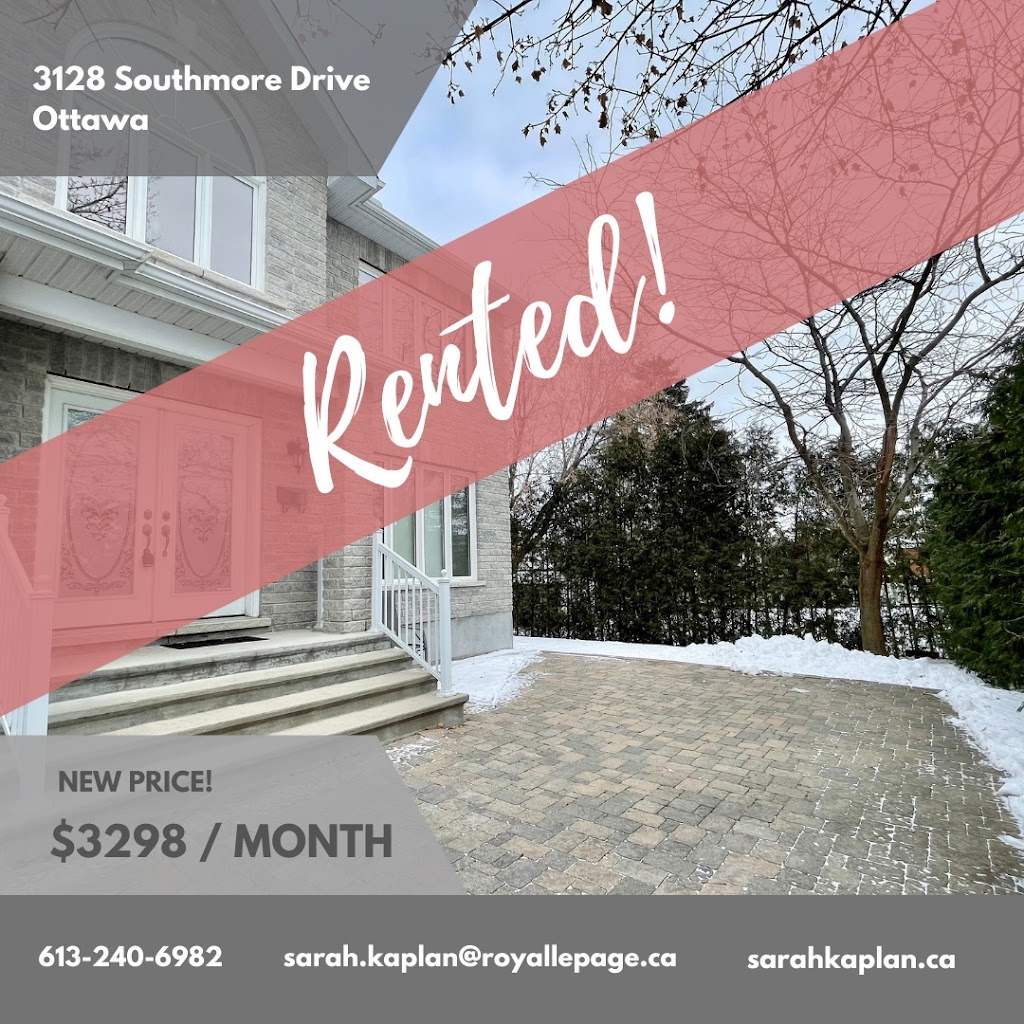 Sarah Kaplan REALTOR® - Royal LePage Team Realty Ottawa | 12B-6081 Hazeldean Road Jackson Trails Centre, Stittsville, ON K2S 1B9, Canada | Phone: (613) 240-6982