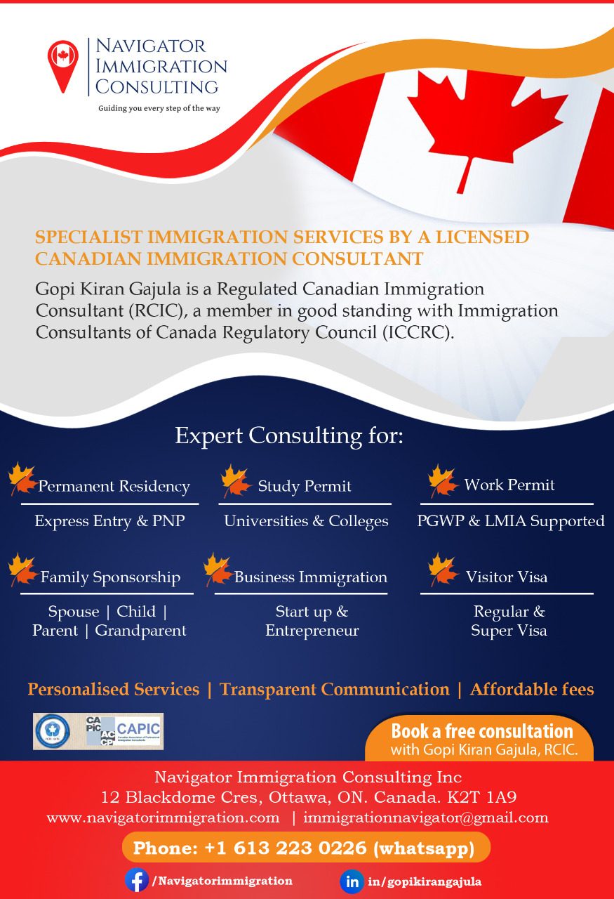 Navigator Immigration Consulting Inc. | 12 Blackdome Crescent, Kanata, ON K2T 1A9, Canada | Phone: (613) 223-0226