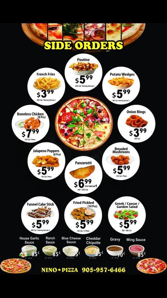 Nino Pizza Smithville | 176 Griffin St N, Smithville, ON L0R 2A0, Canada | Phone: (905) 957-6466