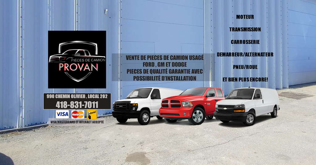 Pièces de Camion Provan | 990 Chem. Olivier #202, Saint-Nicolas, QC G7A 2M9, Canada | Phone: (418) 831-7011