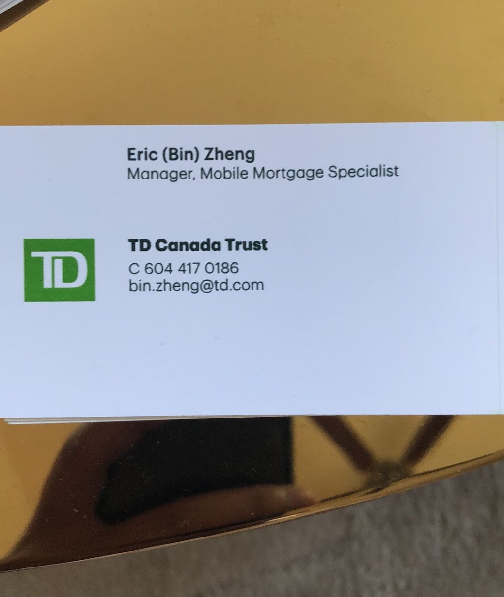 Eric Zheng TD mortgage specialist | 7260 Woolridge Ct, Richmond, BC V7C 4H1, Canada | Phone: (604) 417-0186