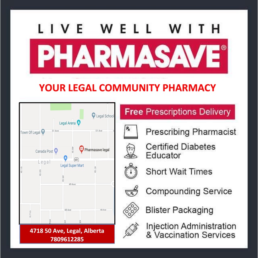 Pharmasave legal | 4718 50 Ave, Legal, AB T0G 1L0, Canada | Phone: (780) 961-2285