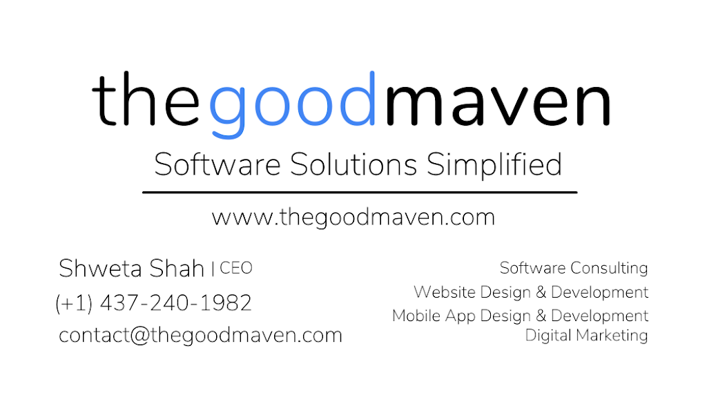 The Good Maven | 195 Redpath Ave Unit 2101, Toronto, ON M4P 0E4, Canada | Phone: (437) 240-1982