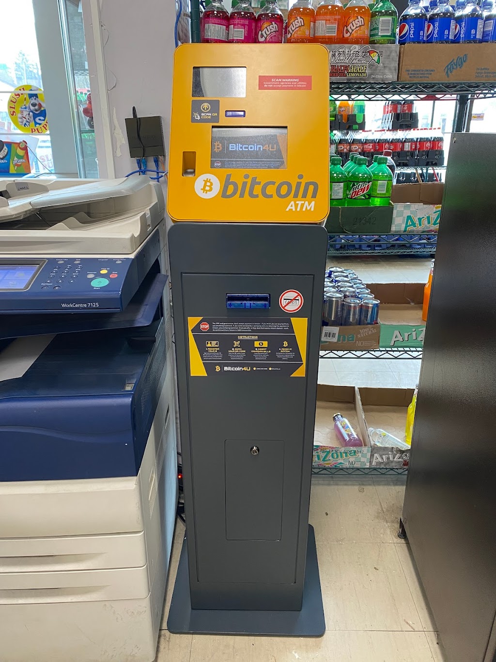 Bitcoin4U Bitcoin ATM | Stouffville Variety, 6757 Main St, Whitchurch-Stouffville, ON L4A 6B6, Canada | Phone: (905) 591-6700