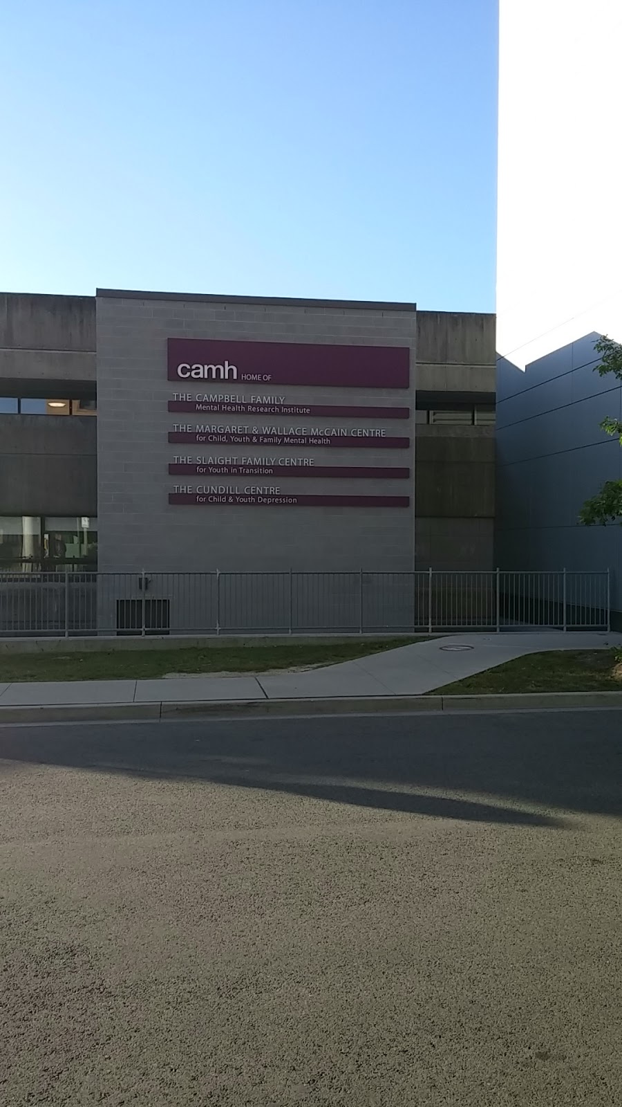 CAMH Outpatient Centre | 100 Stokes St, Toronto, ON M6J 1H4, Canada | Phone: (416) 535-8501