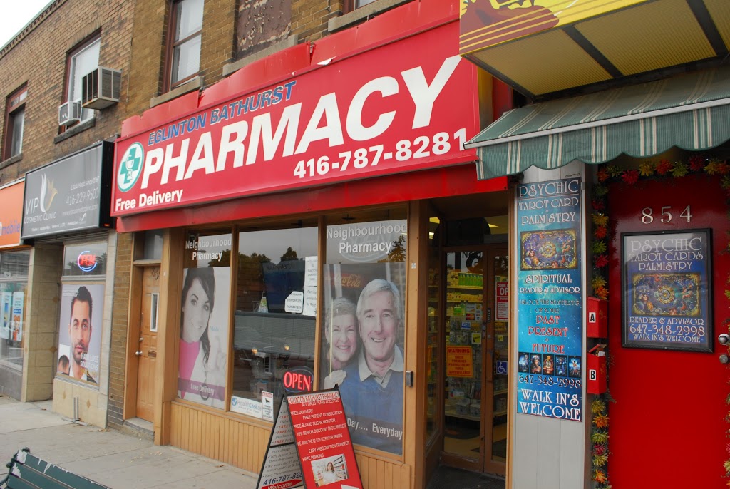 Eglinton Bathurst Pharmacy | 856 Eglinton Ave W, Toronto, ON M6C 2B6, Canada | Phone: (416) 787-8281