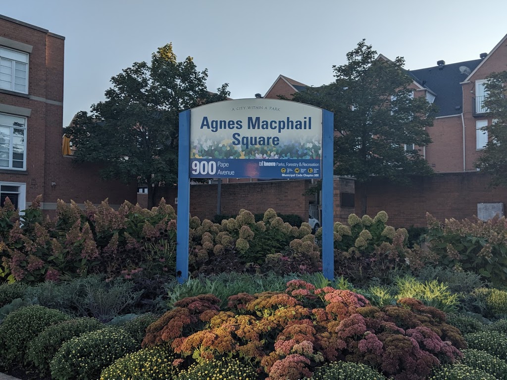 Agnes Macphail Square | 900 Pape Ave, East York, ON M4K 3T8, Canada | Phone: (416) 338-4386