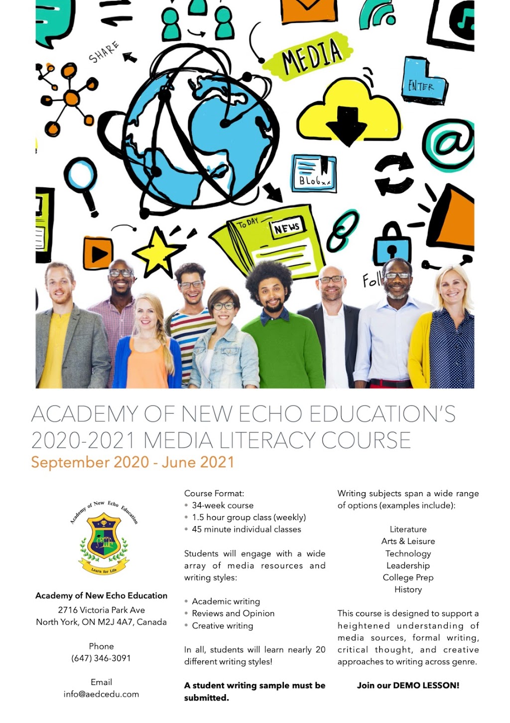 Academy Of New Echo Education | 2716 Victoria Park Ave, North York, ON M2J 4A7, Canada | Phone: (647) 346-3091