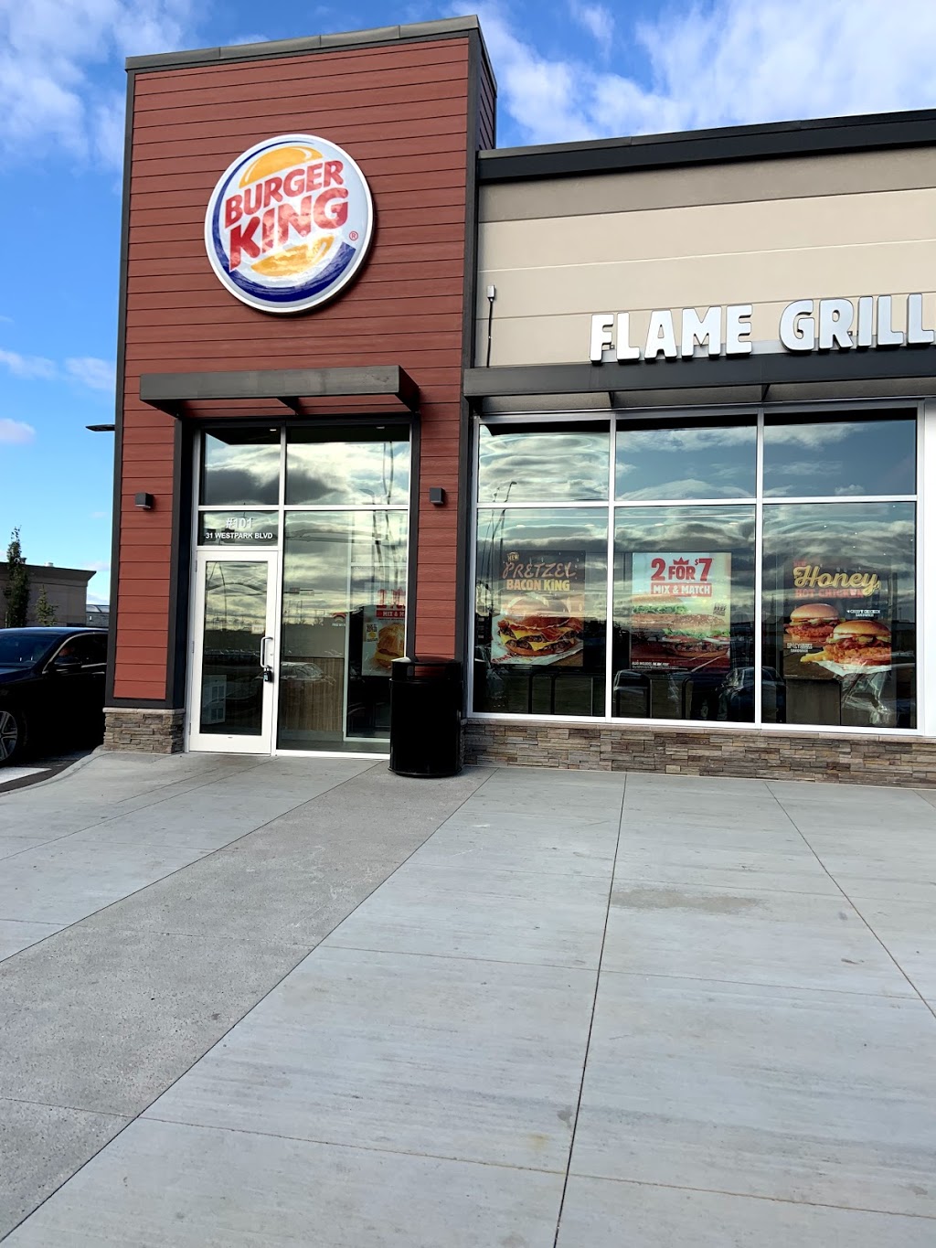 Burger King | 41 Westpark Blvd Unit 107, Fort Saskatchewan, AB T8L 4N2, Canada | Phone: (201) 528-7437