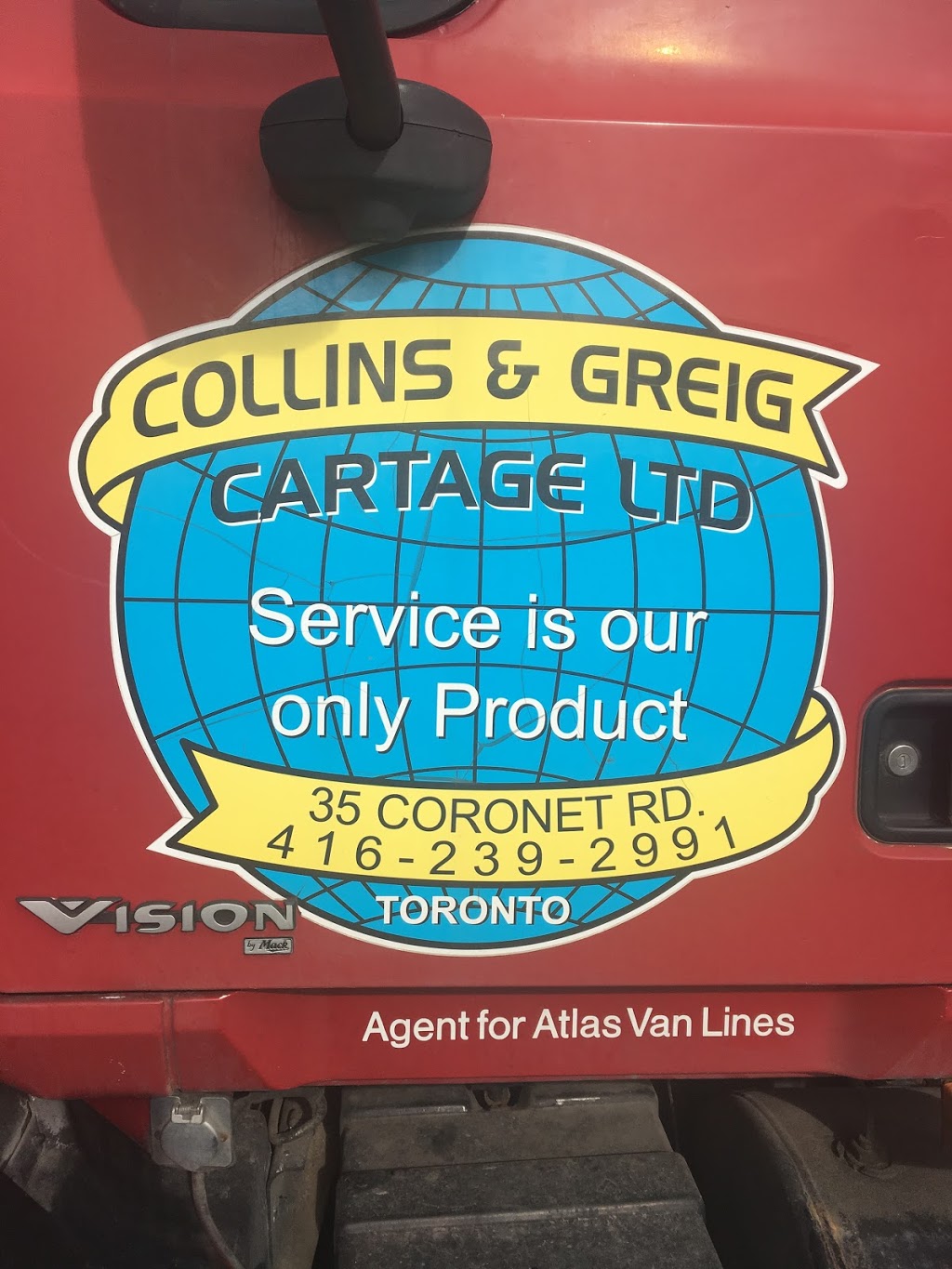 Collins And Greig Cartage | 851 Rangeview Rd, Mississauga, ON L5E 1H1, Canada | Phone: (905) 274-2991