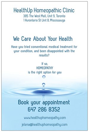 HealthUp Homeopathy - Homeopathic Clinic | 1 Hurontario St #8, Mississauga, ON L5G 0A3, Canada | Phone: (647) 286-8352