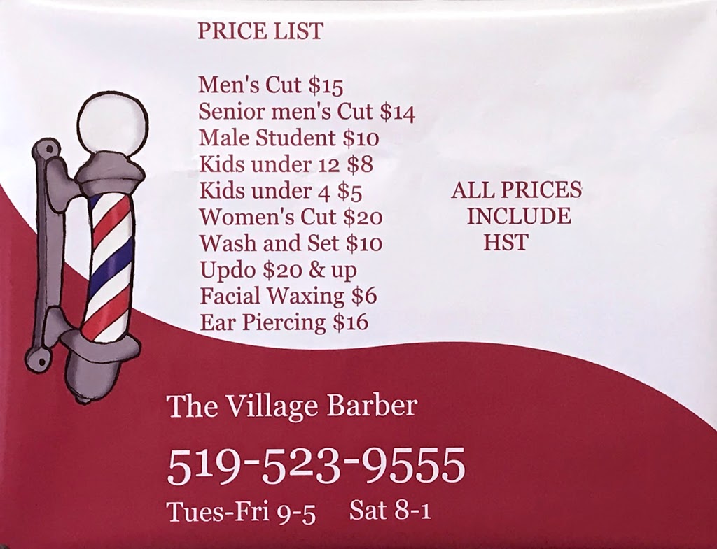 The Village Barber | 412 Queen St, Blyth, ON N0M 1H0, Canada | Phone: (519) 523-9555