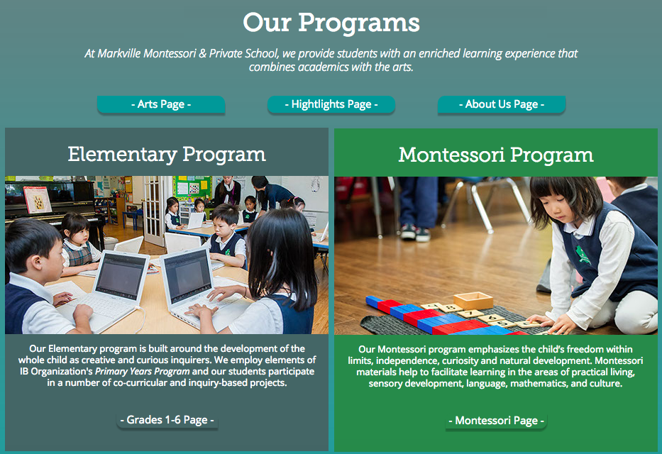 Markville Montessori Private School | 3882 Highway 7, Markham, ON L3R 1L3, Canada | Phone: (905) 477-1616