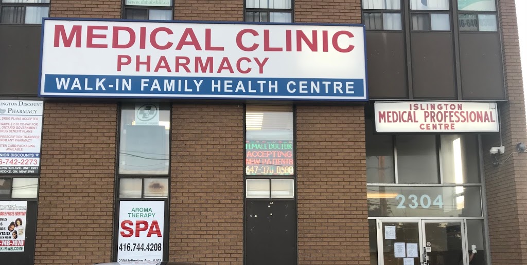 Islington Medical Centre Walk in & Family Clinic | 2304 Islington Ave Suite 201, Etobicoke, ON M9W 3W9, Canada | Phone: (647) 348-0588