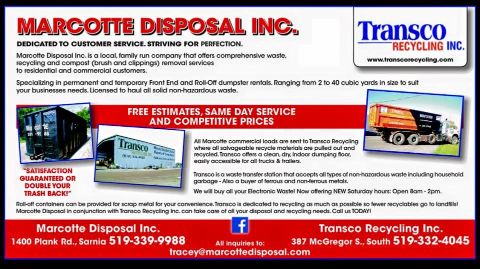 Marcotte Disposal Inc. | 1400 Plank Rd, Sarnia, ON N7T 7H3, Canada | Phone: (519) 339-9988