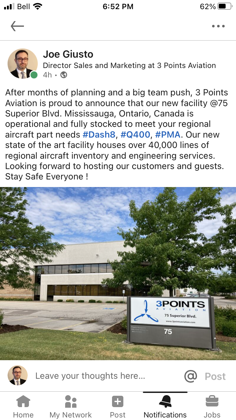 3Points Aviation | 75 Superior Blvd, Mississauga, ON L5T 2X9, Canada | Phone: (905) 602-6145