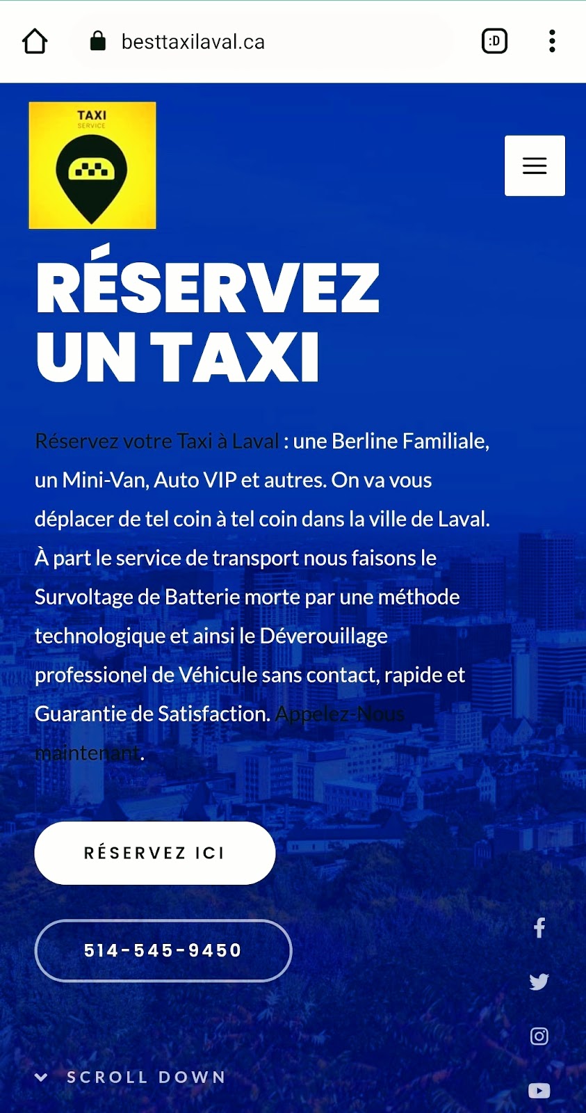 Taxi Chomedey | 255 63e Av, Laval, QC H7V 2H4, Canada | Phone: (514) 545-9450