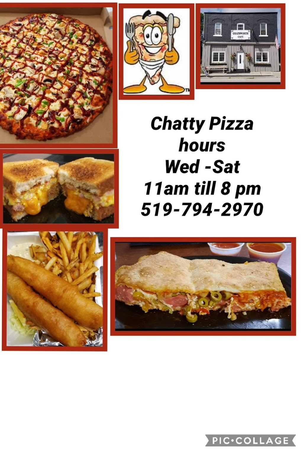 Chatty Pizza | 176 Garafraxa St, Chatsworth, ON N0H 1G0, Canada | Phone: (519) 794-2970