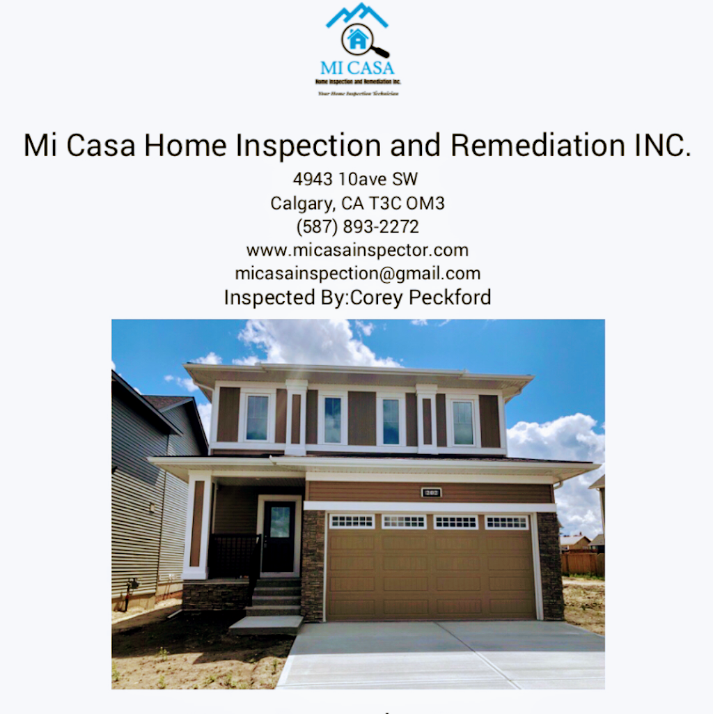 Mi Casa Home Inspections | 110 Royal Ridge Mt NW, Calgary, AB T3G 0A2, Canada | Phone: (587) 893-2272