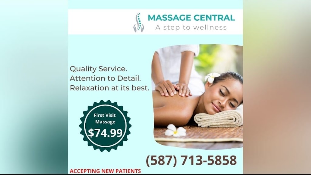 Massage Central | 6450 Cartmell Pl SW Unit#207 (Second Floor, Edmonton, AB T6W 4H8, Canada | Phone: (587) 713-5858