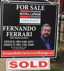 Fernando Ferrari Royal Le Page State | 1122 Wilson St W suite 101, Ancaster, ON L9G 3K9, Canada | Phone: (905) 320-2868