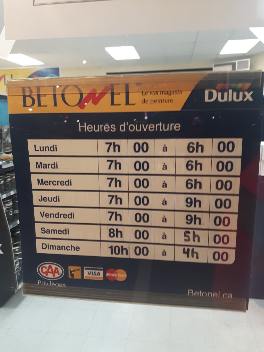 Bétonel/Dulux | 4500 Boulevard Henri-Bourassa, Québec, QC G1H 3A5, Canada | Phone: (418) 628-1298