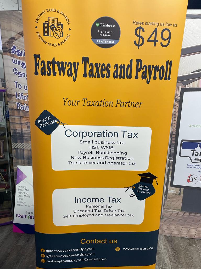 Fastway Taxes & Payroll | 61 Woodstream Ave, Brampton, ON L6R 1N7, Canada | Phone: (902) 979-0363