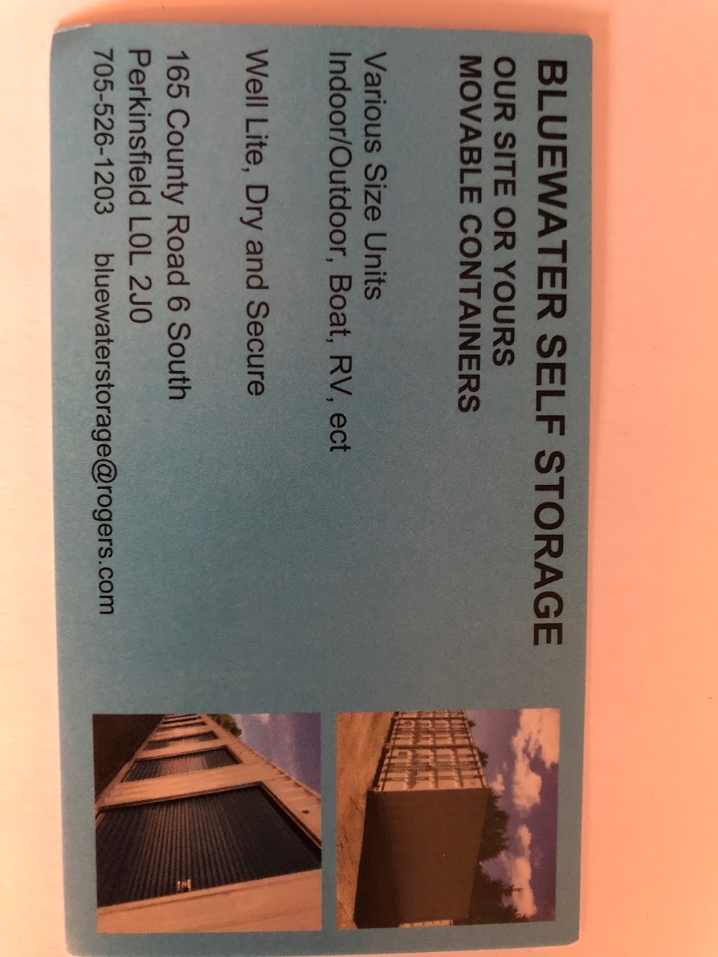 Bluewater Self Storage | 165 County Rd 6 S, Tiny, ON L0L 2J0, Canada | Phone: (705) 526-1203