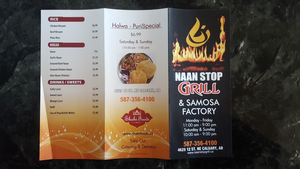 Naan Stop Grill | 4629 12 St NE, Calgary, AB T2E 4R3, Canada | Phone: (587) 356-4100