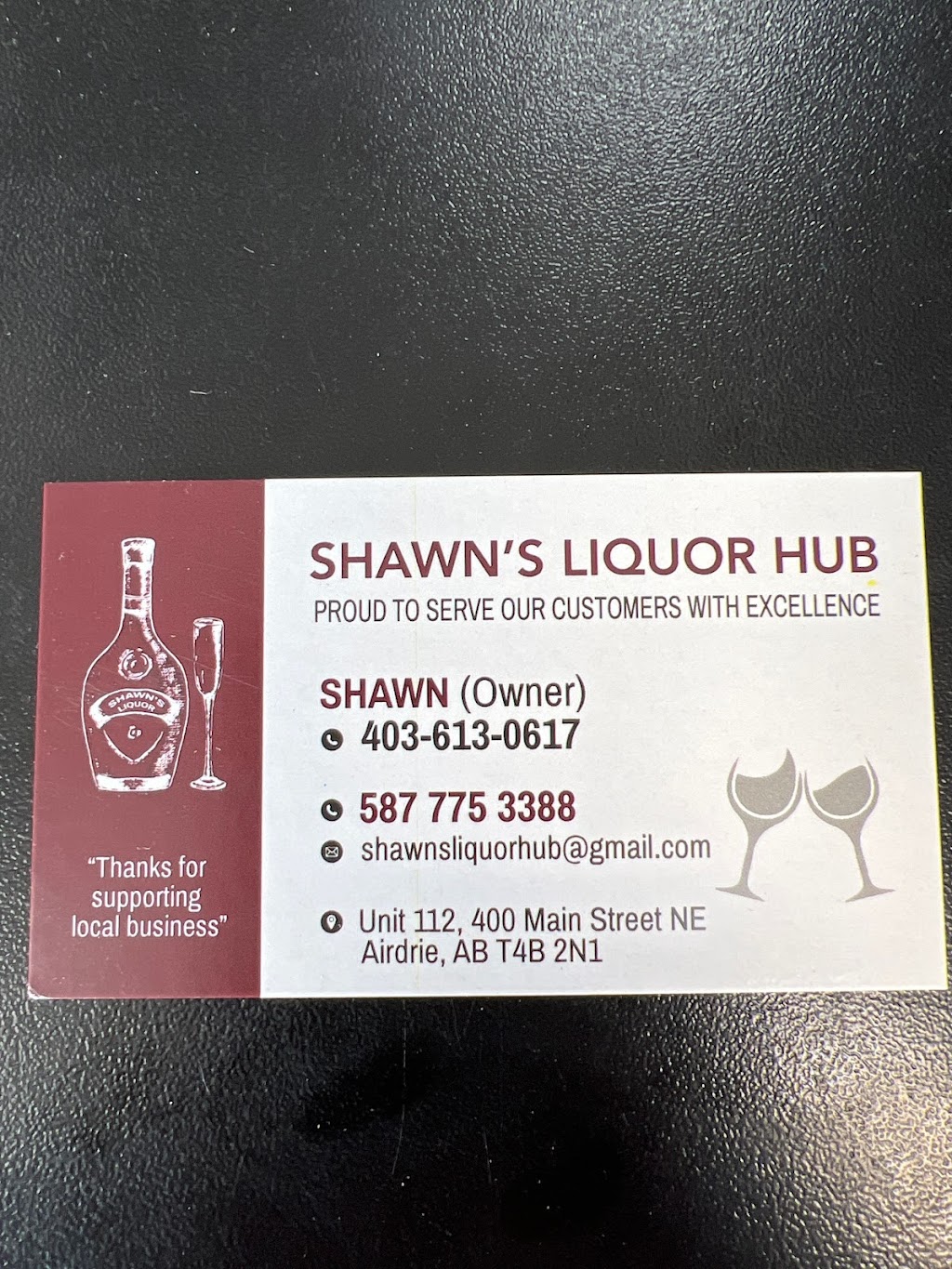 Shawns Liquor Hub | 400 Main St N Unit# 112, Airdrie, AB T4B 2N1, Canada | Phone: (587) 775-3388