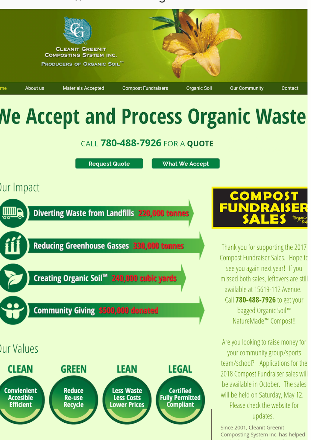 Cleanit Greenit Composting System Inc. | 20450 113 Ave NW, Edmonton, AB T5S 0G3, Canada | Phone: (780) 488-7926