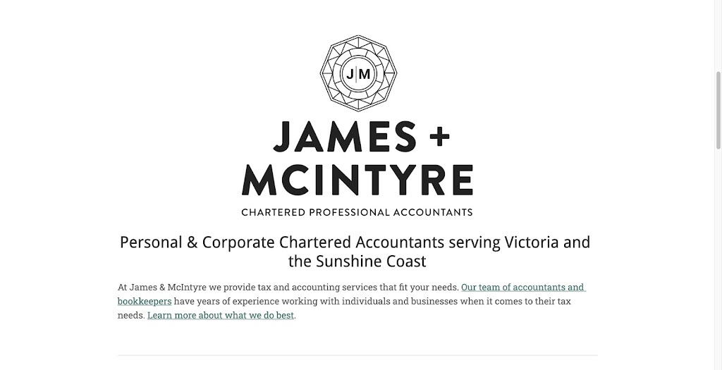 James & McIntyre Chartered Professional Accountants | 1677 Poplar Ave #210, Victoria, BC V8P 4K5, Canada | Phone: (250) 220-7908