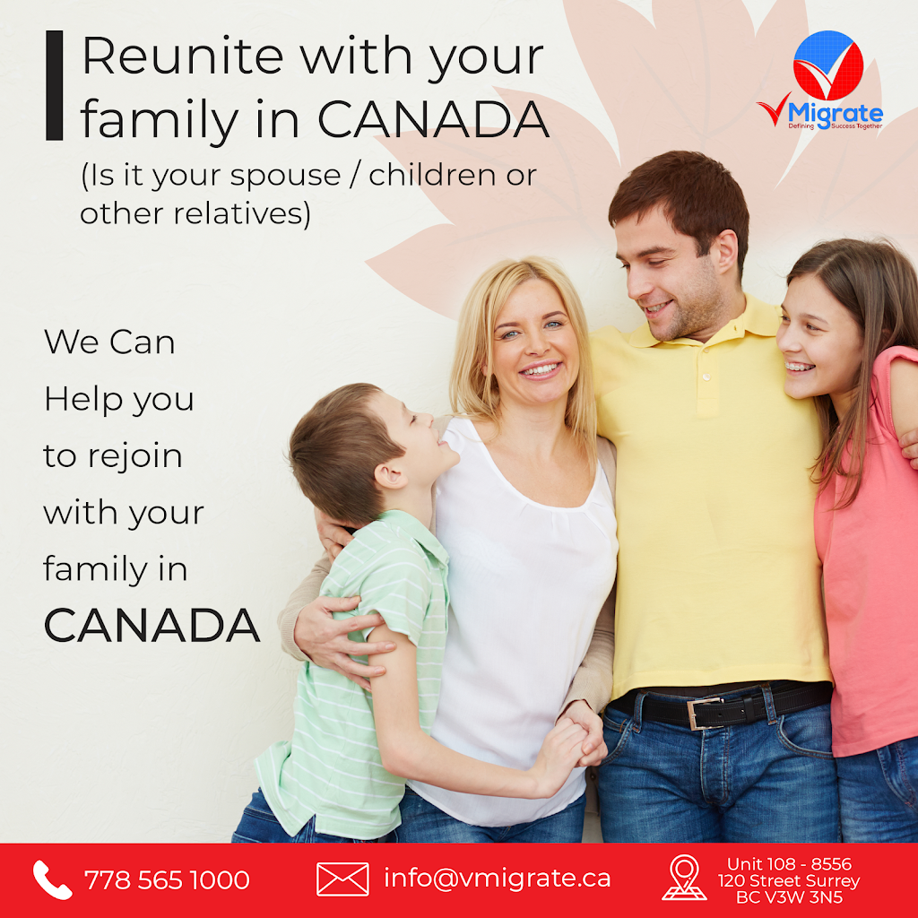 V Migrate Immigration | 8556 120 St #108, Surrey, BC V3W 3N5, Canada | Phone: (778) 565-1000