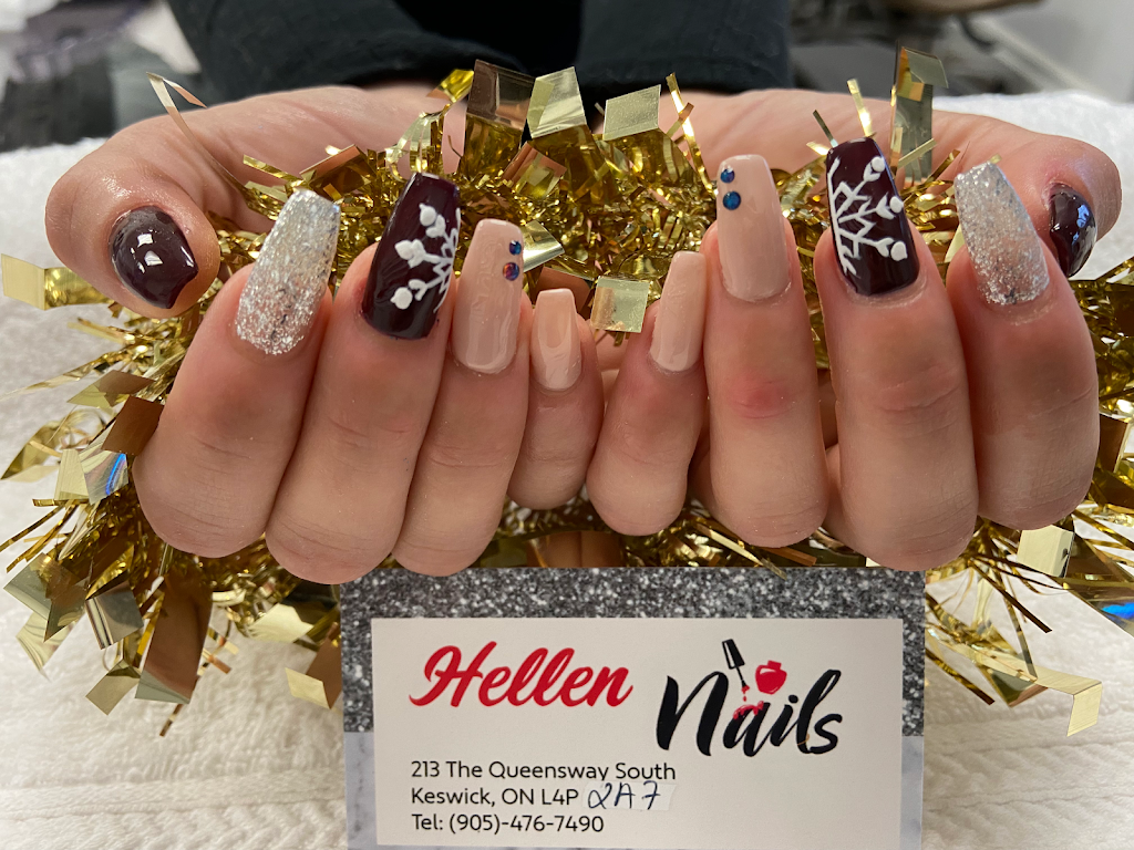 Hellen Nails | 213 The Queensway S, Keswick, ON L4P 2A7, Canada | Phone: (905) 476-7490